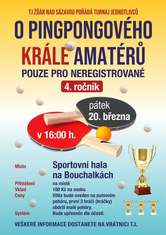 Pozvánka - Turnaj v pingpongu